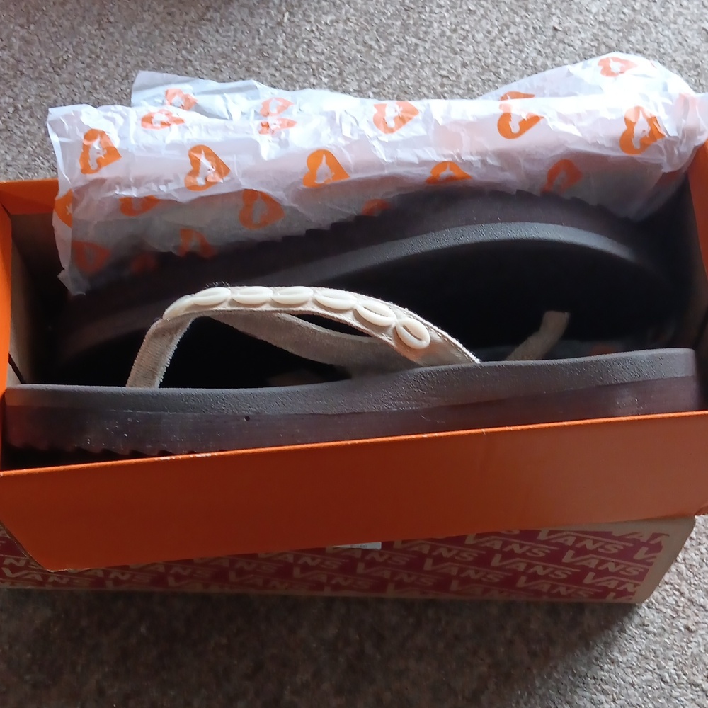 Rocket Dog Sandals Tinyshells Khaki Canvas Cotton Size 10M - Picture 3 of 5